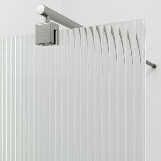 Душевая перегородка WasserKRAFT Rur 30W46BN-FL 110 см профиль никель стекло рифлёное