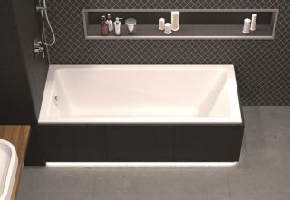 Акриловая ванна Whitecross Wave Slim 0111.160070.100 160x70см белый глянец