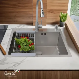 Кухонная мойка Cerutti Spa Gloria CT11257 хром матовый