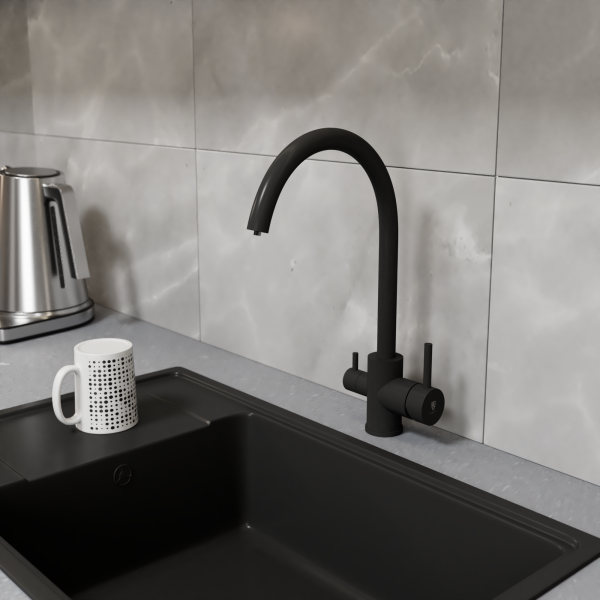Смеситель для кухонной мойки с фильтром RUSH (SUS9035-37Black) Смеситель для кухонной мойки с фильтром RUSH (SUS9035-37Black)