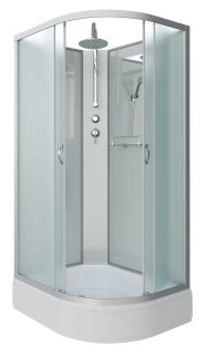 Душевая кабина Niagara NG-33084-14LBKT 100x80см серебро/матовое Душевая кабина Niagara NG-33084-14LBKT 100x80см серебро/матовое