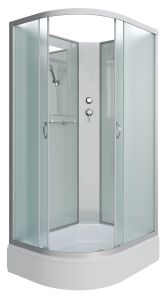 Душевая кабина Niagara NG-33094-14RBK 100x90см серебро/матовое