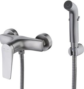 Гигиенический душ со смесителем Lemark Bronx LM3718GM графит