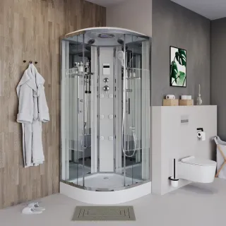 Душевая кабина Niagara Ultra 100x100 NG-702-01 7020164 профиль хром стекло прозрачное