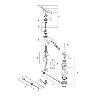 Смеситель для биде Grohe Allure Brilliant 23117000 хром