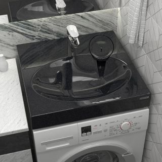 Раковина над стиральной машиной Stella Polar Миро 60см чёрный SP-00000702 Раковина над стиральной машиной Stella Polar Миро 60см чёрный SP-00000702