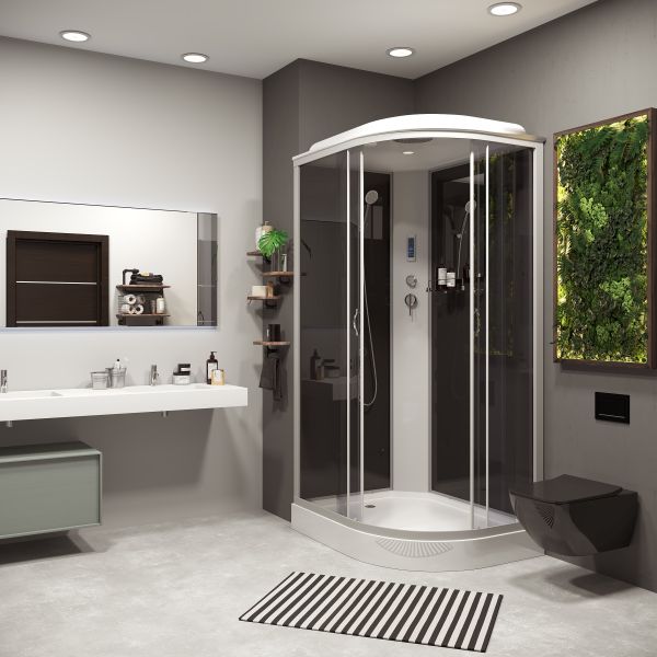 Душевая кабина Niagara NG-3512-14LP 120x80см серебро/тонированное
