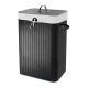 Корзина для белья WasserKRAFT Nuthe WB-910-L чёрный