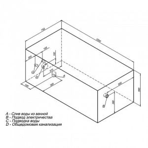 Акриловая ванна Aquanet Rosa 150x75