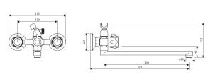 Смеситель для ванны/душа Dorff MODERN D7095000