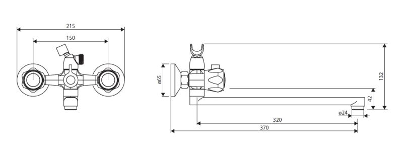 Смеситель для ванны/душа Dorff MODERN D7095000