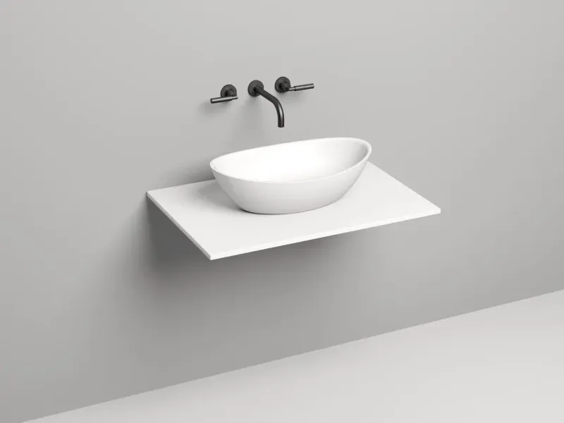 Столешница Salini Costa S-Stone 200121M 80x50см белый матовый Столешница Salini Costa S-Stone 200121M 80x50см белый матовый