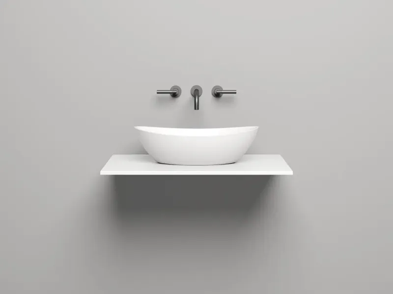 Столешница Salini Costa S-Stone 200121M 80x50см белый матовый Столешница Salini Costa S-Stone 200121M 80x50см белый матовый