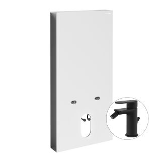 Комплект для биде со смесителем WasserKRAFT Naab 86BDT.050.WH.SQ7406 чёрный матовый