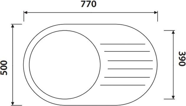 Мойка кухонная KAISER KGM-7750-BP