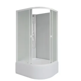 Душевая кабина Niagara Promo P90/70/40L/MT/BK 90x70 см без крыши профиль белый стекло матовое