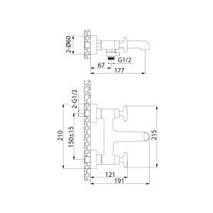 Смеситель для ванны IDDIS Acros хром ACRSB02i02WA