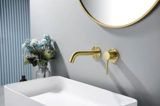 Смеситель встраиваемый для раковины Timo Saona 2372/17SM золото матовое