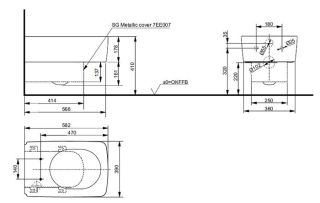 Подвесной унитаз TOTO SG CW512YR безободковый белый Подвесной унитаз TOTO SG CW512YR безободковый белый