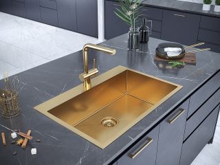 Смеситель для кухни Paulmark Dosse Do214418-BG брашированное золото Смеситель для кухни Paulmark Dosse Do214418-BG брашированное золото