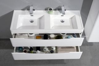 Тумба под раковину BelBagno подвесная 120x45см Bianco Lucido ANCONA-N-1200-2C-SO-2-BL