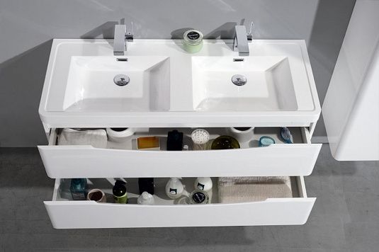 Тумба под раковину BelBagno подвесная 120x45см Bianco Lucido ANCONA-N-1200-2C-SO-2-BL