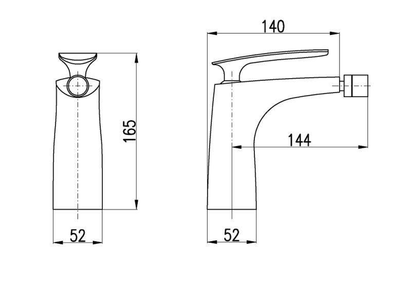 Смеситель для биде Rav Slezak Tigris TG144.5CMATC черный хром