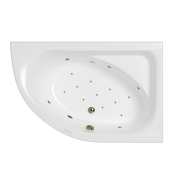 Гидромассажная ванна WHITECROSS Aquarella 0109.170110.100.RELAX.BR правая 170x110 см Relax бронза