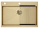 Комплект Paulmark: мойка Vast-Pro 80 и ролл-мат Pro PM707551-BG+R405-BG брашированное золото
