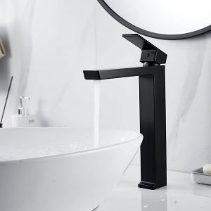 Смеситель для раковины Rose R1811H-1 чёрный матовый