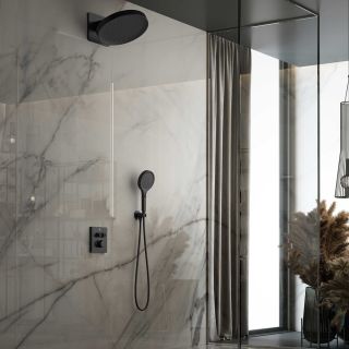 Душевой комплект Vincea Inspire VSFW-3I21MT3MB встраиваемый, термостатический, двухрежимный, черный