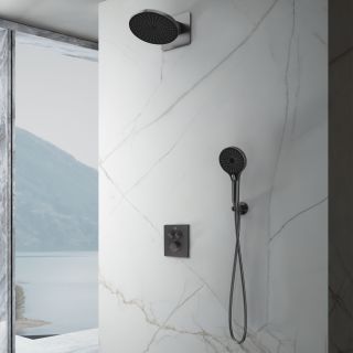 Душевой комплект Vincea Inspire VSFW-3I21MT5GM встраиваемый, термостатический, двухрежимный, вороненая сталь Душевой комплект Vincea Inspire VSFW-3I21MT5GM встраиваемый, термостатический, двухрежимный, вороненая сталь