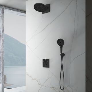 Душевой комплект Vincea Inspire VSFW-3I21MT5MB встраиваемый, термостатический, двухрежимный, черный