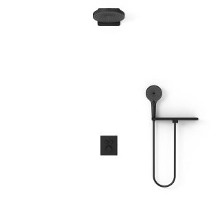 Душевой комплект Vincea Inspire VSFW-3I21T1RMB встраиваемый, термостатический, двухрежимный, черный