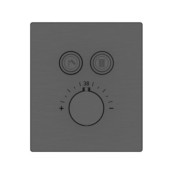 Душевой комплект Vincea Inspire VSFW-3I21T1RMB встраиваемый, термостатический, двухрежимный, черный