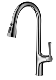 Смеситель для кухни Wonzon & Woghand WW-AE54123-CR с выдвижным изливом хром Смеситель для кухни Wonzon & Woghand WW-AE54123-CR с выдвижным изливом хром