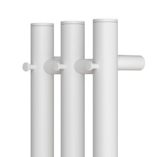 Полотенцесушитель электрический APEXTERMO Luna LN10122WM 120x12 см с крючками белый матовый