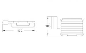 Мыльница Rose RG1704T пепельный