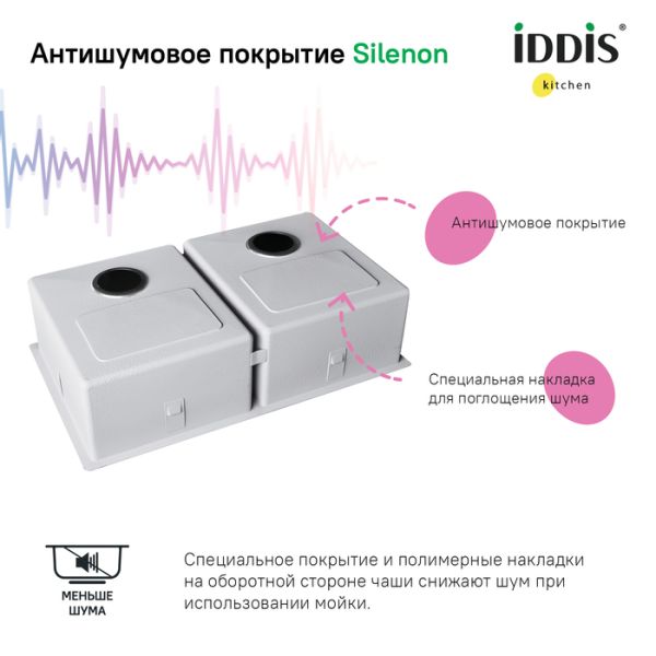 Кухонная мойка IDDIS Edifice EDI75S2i77 74см сатин
