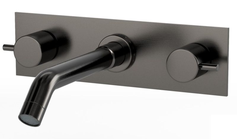 Встраиваемый смеситель для раковины Paini Cox 78PZ207P чёрный матовый