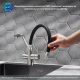 Смеситель для кухни РМС SUS127BL-016F-015 с подключением фильтра нержавеющая сталь