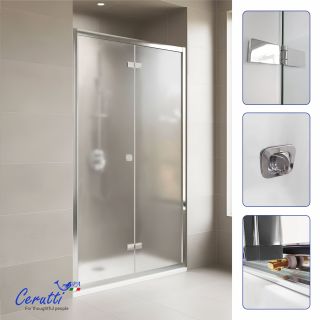 Душевая дверь в нишу Ceruttispa BELLA D101F 100 см профиль хром стекло матовое