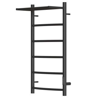 Полотенцесушитель электрический APEXTERMO Corona CR01184BM 80x40 см с полкой чёрный матовый