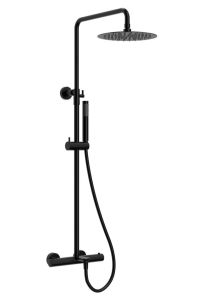 Душевая стойка Raiber Graceful RPB-007 с термостатом чёрный матовый