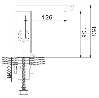 Смеситель для раковины Rose R1801 хром Смеситель для раковины Rose R1801 хром