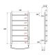 Полотенцесушитель электрический APEXTERMO Корона CR00185BM 80x50 см чёрный матовый