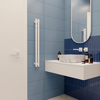 Полотенцесушитель электрический Indigo Стайл 2 LSE90-8WMRt 8x90 см белый матовый