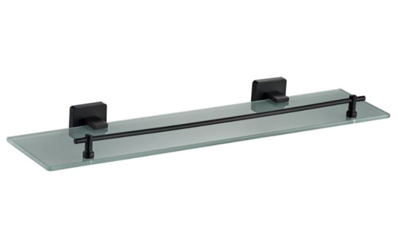 Полка стеклянная Haiba HB8907 чёрный матовый