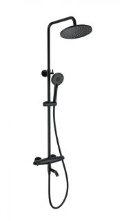 Душевая стойка Wonzon & Woghand Capsule WW-B3031-A1-MB с термостатом чёрный матовый Душевая стойка Wonzon & Woghand Capsule WW-B3031-A1-MB с термостатом чёрный матовый