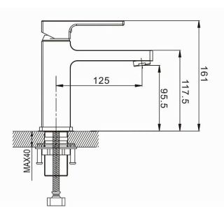 Смеситель для раковины Rose R1001-1 хром Смеситель для раковины Rose R1001-1 хром